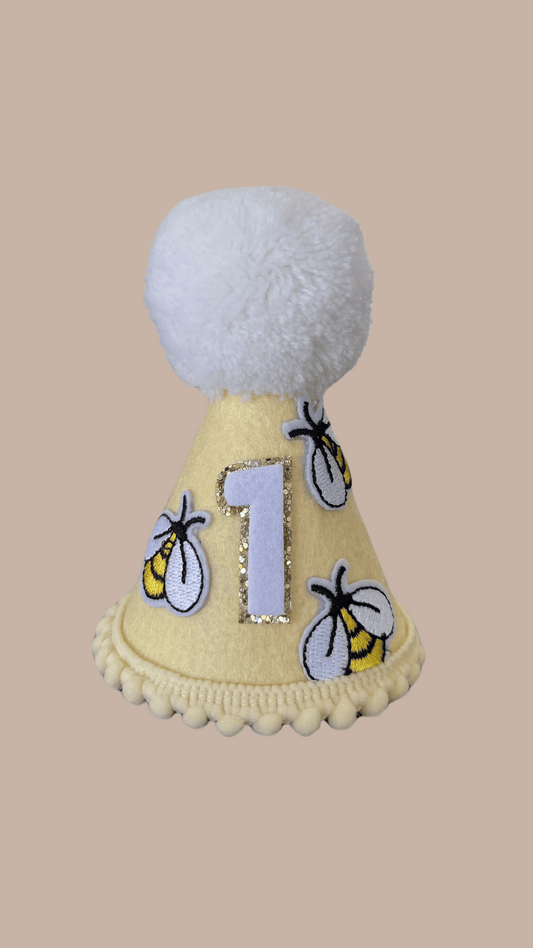 Bee Applique Party Hat