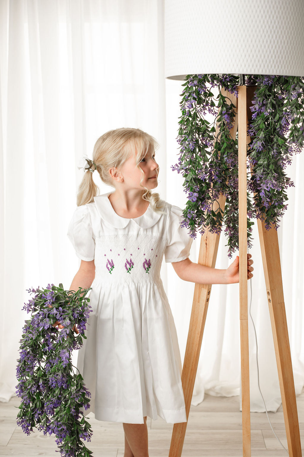 LAVENDER Handsmocked Dress